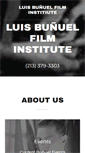 Mobile Screenshot of luisbunuelfilminstitute.com